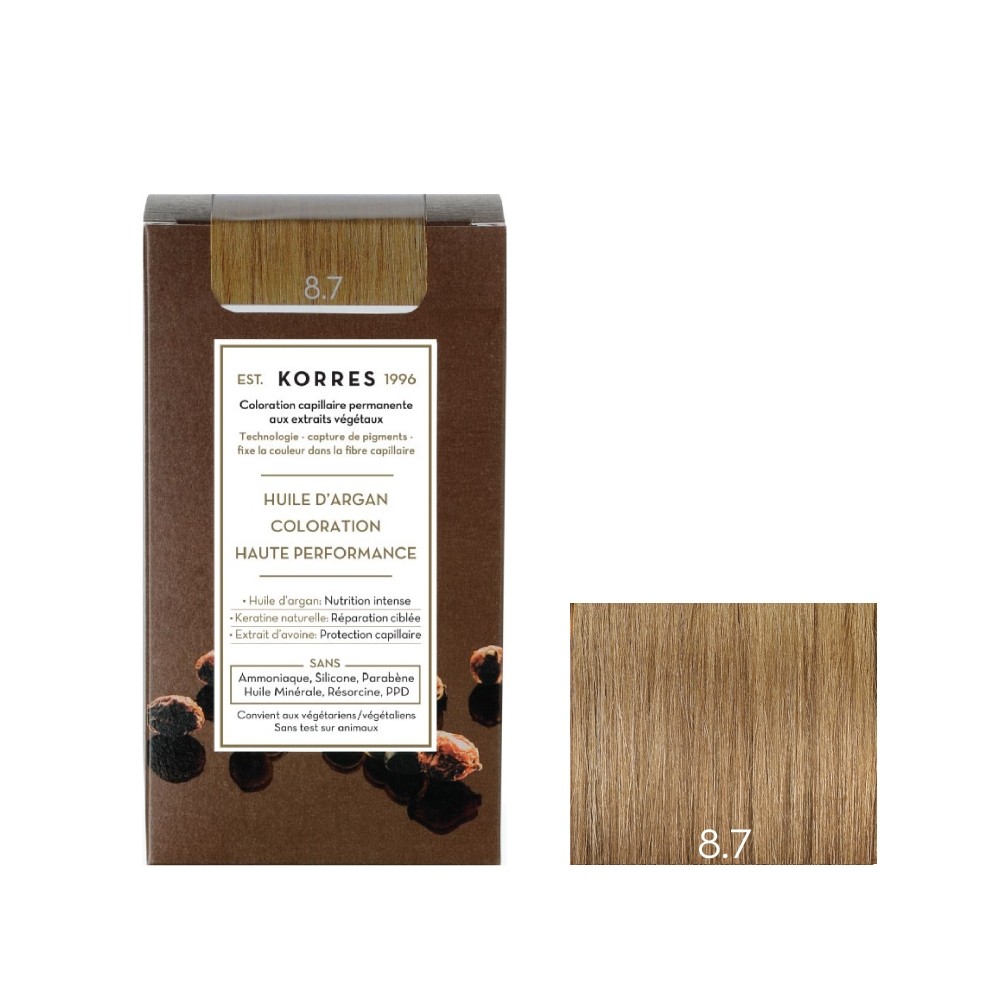 Coloration Permanente 8.7 blond clair marron