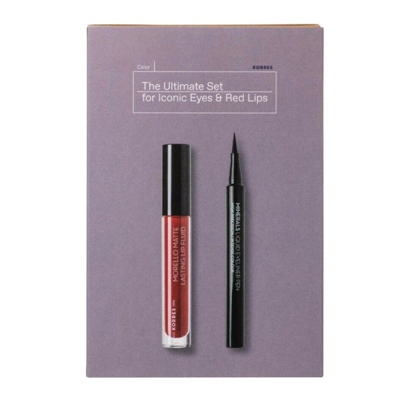Coffret make-up - Eyeliner Noir + Rouge Lèvres Red Mat